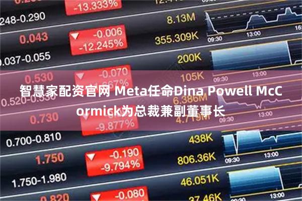 智慧家配资官网 Meta任命Dina Powell McCormick为总裁兼副董事长